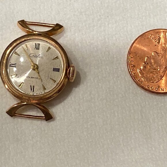 Vintage Russian USSR Solid 14K/*583 Rose Gold Women Watch "Slava" 8.82gr  Used - Picture 1 of 7